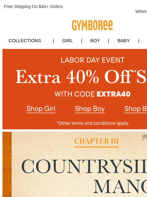 gymboree newsletter: Fall's Most Iconic Looks Are Almost Yours...