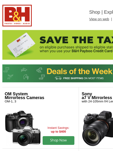 bhphotovideo newsletter: Grab Unbeatable Deals Now!