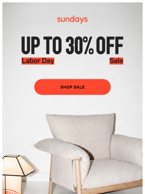 sundays-company newsletter: Up to 30% off everything