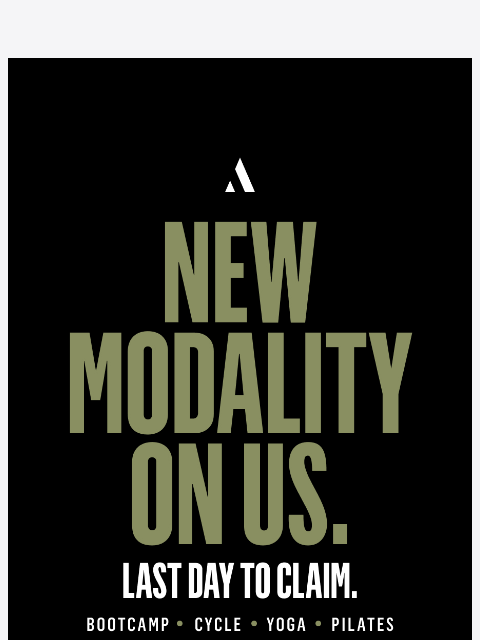 aarmy newsletter: Last Day — New Modality, On Us 🚨