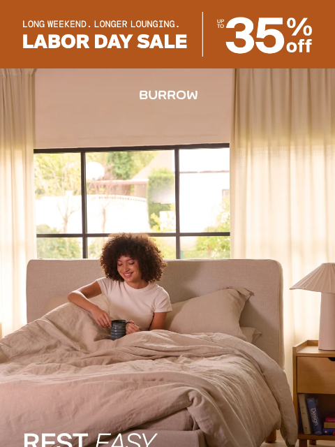 burrow newsletter: Up to 35% off our best-selling bed