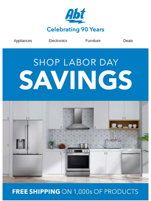 abt newsletter: Abt's Labor Day Savings Are Here!