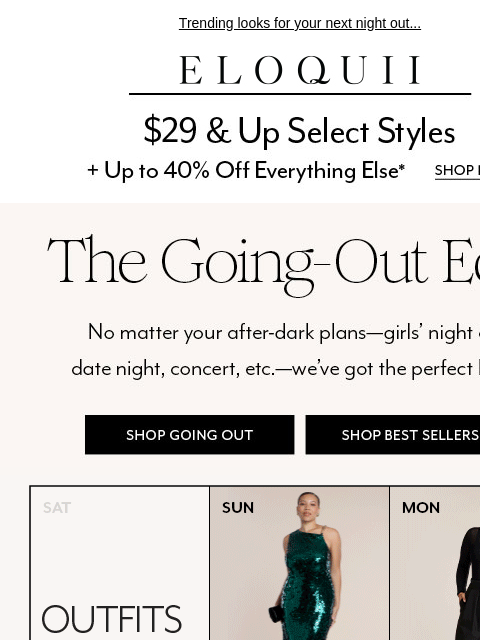 eloquii newsletter: The It-girl's going-out wardrobe