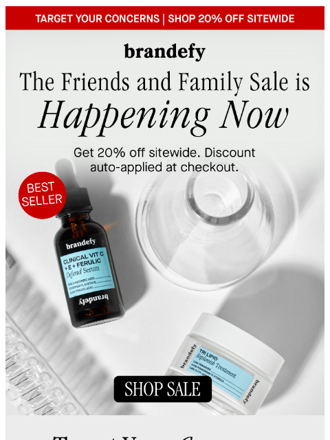 brandefyskin newsletter: Fine lines? Save 20% now.