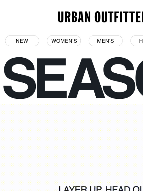 urbanoutfitters newsletter: Season Shift starts now 🍂