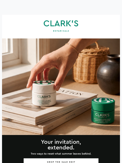 clarksbotanicals newsletter: Your invitation, extended.