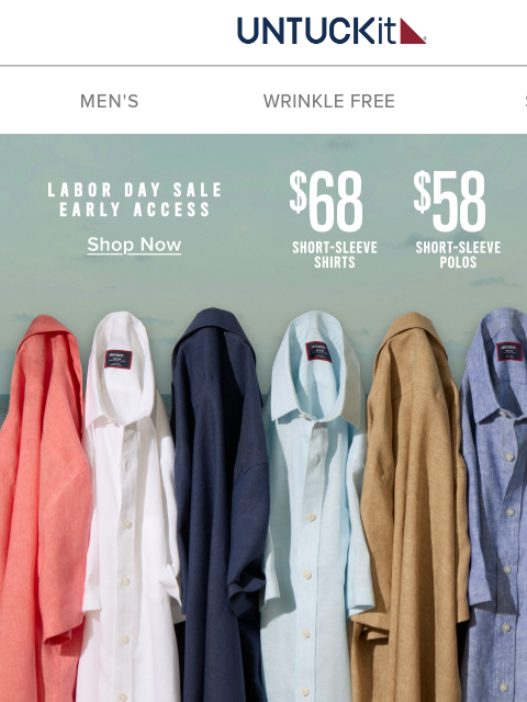 untuckit newsletter: Last Chance: Linen Short Sleeves On Sale ☀️