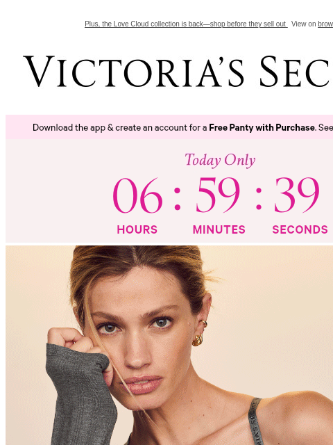 victoriassecret newsletter: Last Call for $30 T-Shirt Bras
