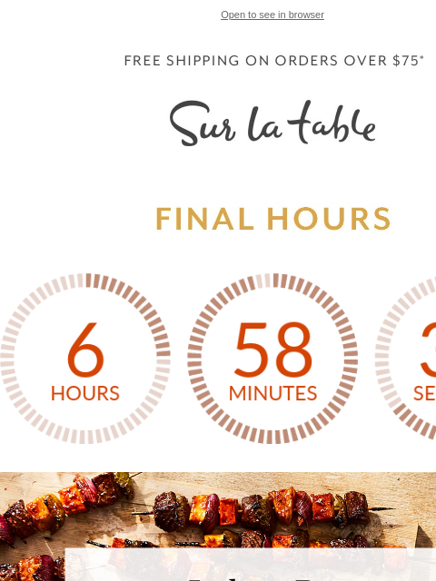 surlatable newsletter: 🕒 Final Hours, Big Savings! 