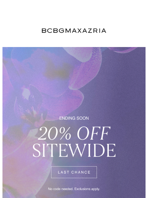 bcbg newsletter: Farewell to Summer | 20% Off