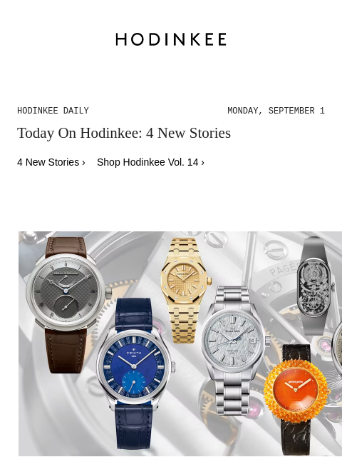 hodinkee newsletter: Hodinkee Daily | 09/01/2025