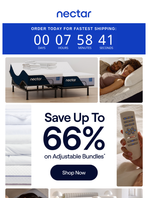 nectarsleep newsletter: Bed + Adjustable Base + Bedding = Up to 66% Saved ...