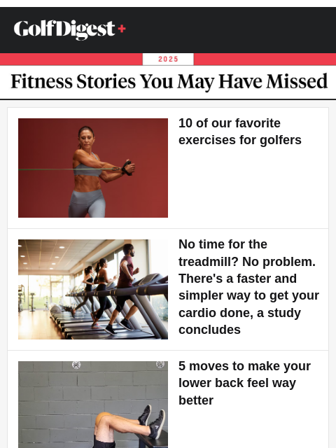 golfdigest newsletter: Is fitness important to you and your game?