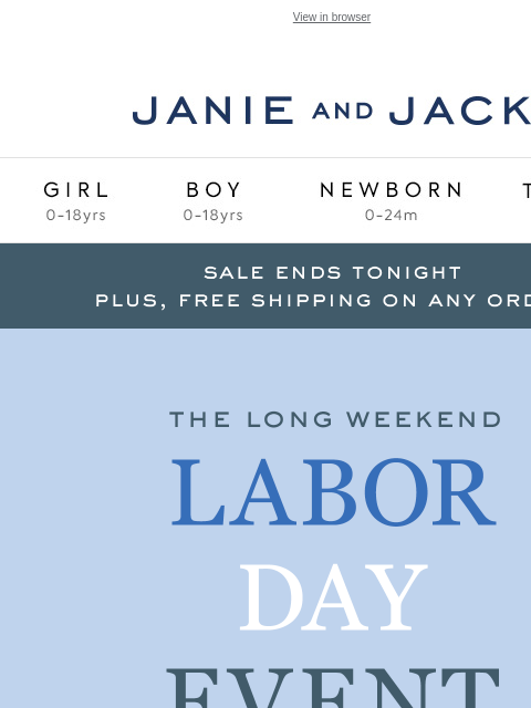 janieandjack newsletter: Our best offer yet: up to 70% off + 30% off select...