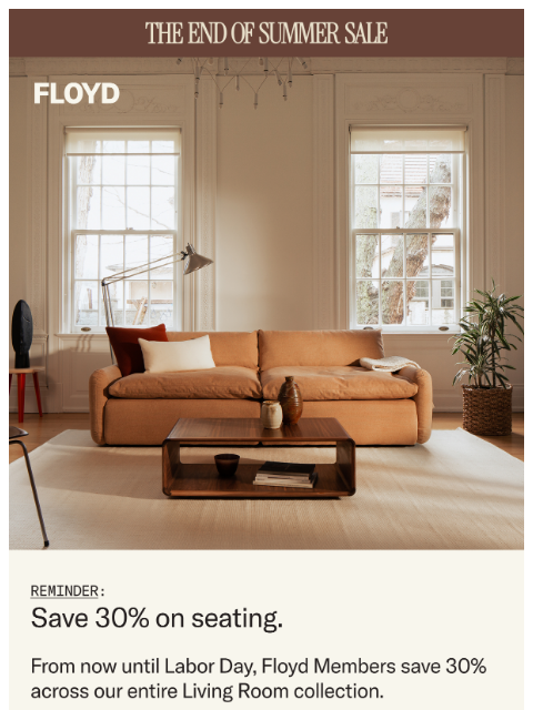floydhome newsletter: Focus on: Sofas & Sectionals