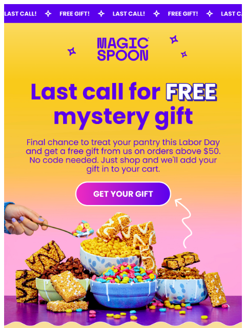 magicspoon newsletter: ⌛ Final hours to scoop up your FREE gift