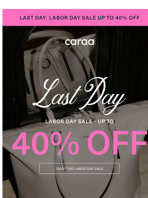 caraa newsletter: Last call: Labor Day deals end today