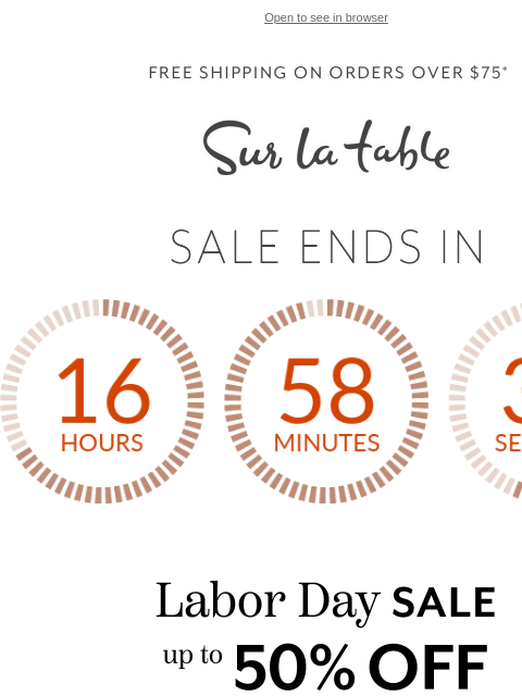 surlatable newsletter: ⏰ Last Call: Labor Day Sale