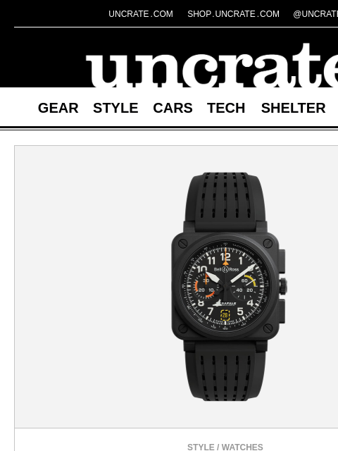uncrate newsletter: Bell & Ross BR 03 Chrono Rafale Solo Display Watch...