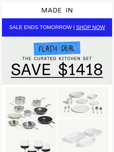 madeincookware newsletter: 🚨 Flash Deal: Save $1,418 on the Ultimate Upgrade