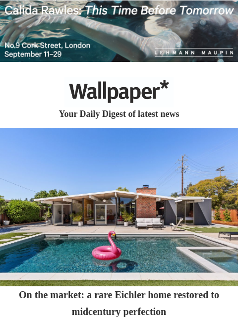 futureplc newsletter: Own a peerless piece of West Coast midcentury mode...