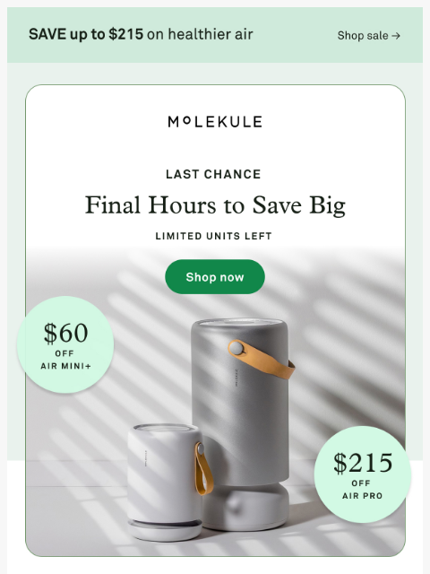 molekule newsletter: It Ends Today, friend ⌛