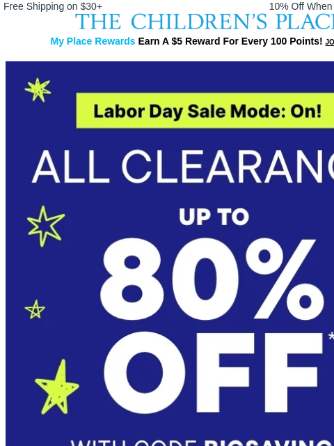childrensplace newsletter: Ends SOON! EXTRA 25% off 3+ clearance styles 🎉