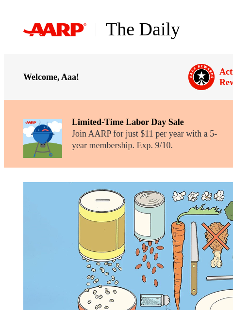 aarp newsletter: The Daily — 11 Diet Tips That Help Ease Chronic Pa...