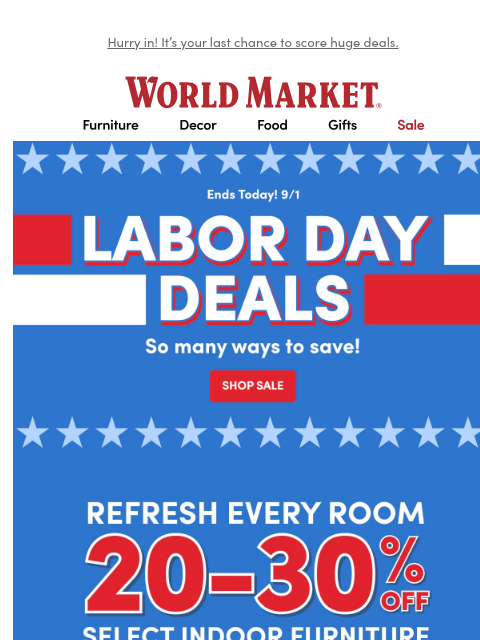emailworldmarket newsletter: ✨ ⏰ ✨ Tick tock! These deals end in HOURS.