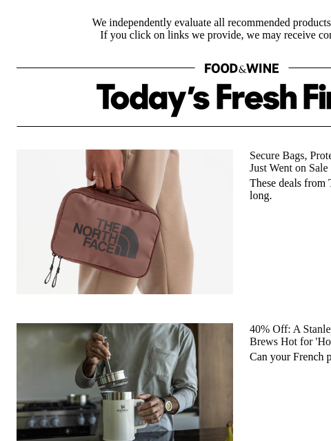foodandwine newsletter: 40% Off: A Stanley French Press That Keeps Brews H...