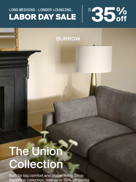 burrow newsletter: Big comfort. Better savings.