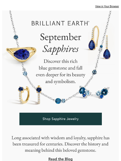 brilliantearth newsletter: A September love story
