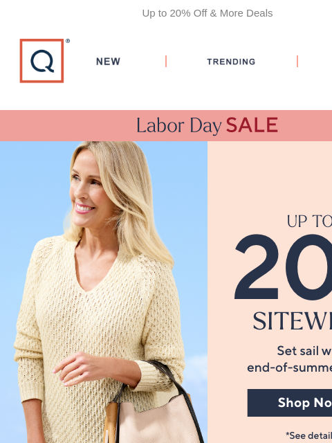 qvcemail newsletter: Summer's Ending, Sales Just Starting