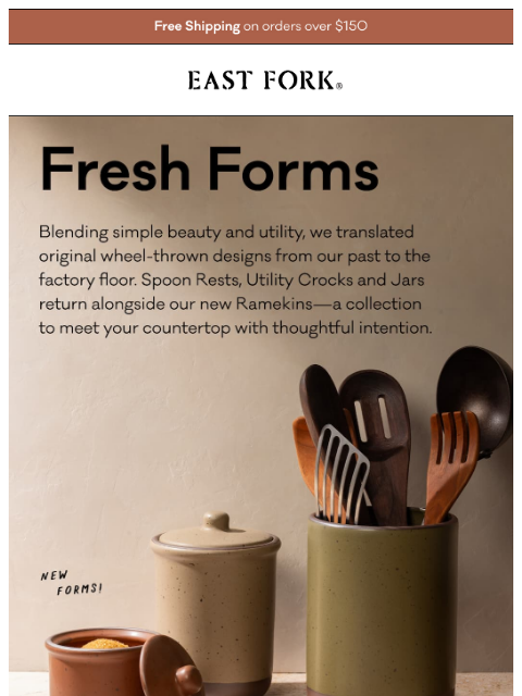 eastfork newsletter: A new line of pottery for the kitchen