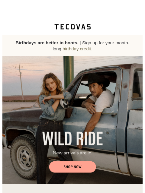 tecovas newsletter: Your New Favorites Are Here