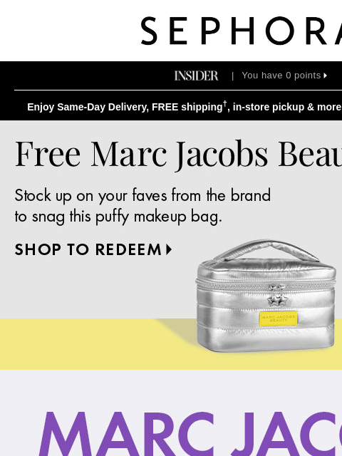 sephora newsletter: New from Marc Jacobs Beauty 💌