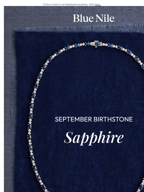bluenile newsletter: September’s Birthstone: Sapphire