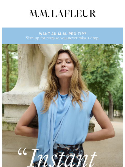 mmlafleur newsletter: “This top is perfect.”