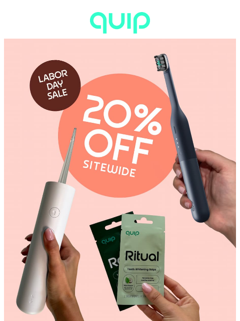 getquip newsletter: 20% off → starts now