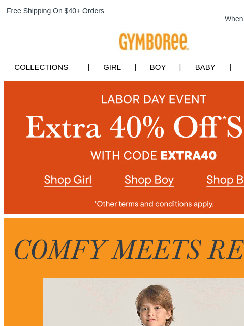 gymboree newsletter: Shop Varsity Patches & Fall-Coded Knits Now