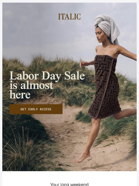 italic newsletter: Sale is coming...