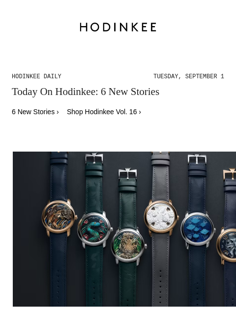 hodinkee newsletter: Hodinkee Daily | 09/01/2026
