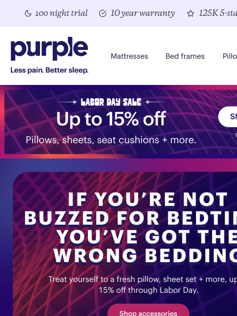 purple newsletter: There’s something missing from your bed