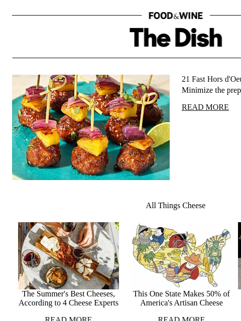 foodandwine newsletter: 21 Fast Hors d'Oeuvres for Any Occasion
