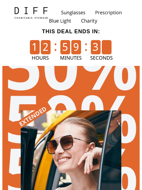 diffeyewear newsletter: 1 More Day To Save! 🥳