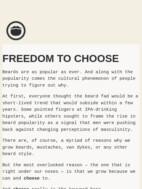beardbrand newsletter: The real power of growing a beard