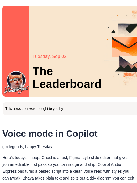 producthunt newsletter: 😸 Podcast bros will love this