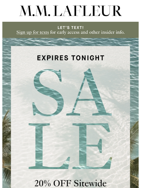 mmlafleur newsletter: EXTENDED: 20% Off Sitewide
