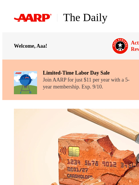 aarp newsletter: The Daily — 6 Bad Money Habits to Break