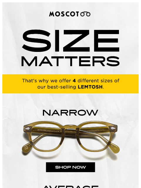 moscot newsletter: ˢᶦᶻᵉ ᵐᵃᵗᵗᵉʳˢ